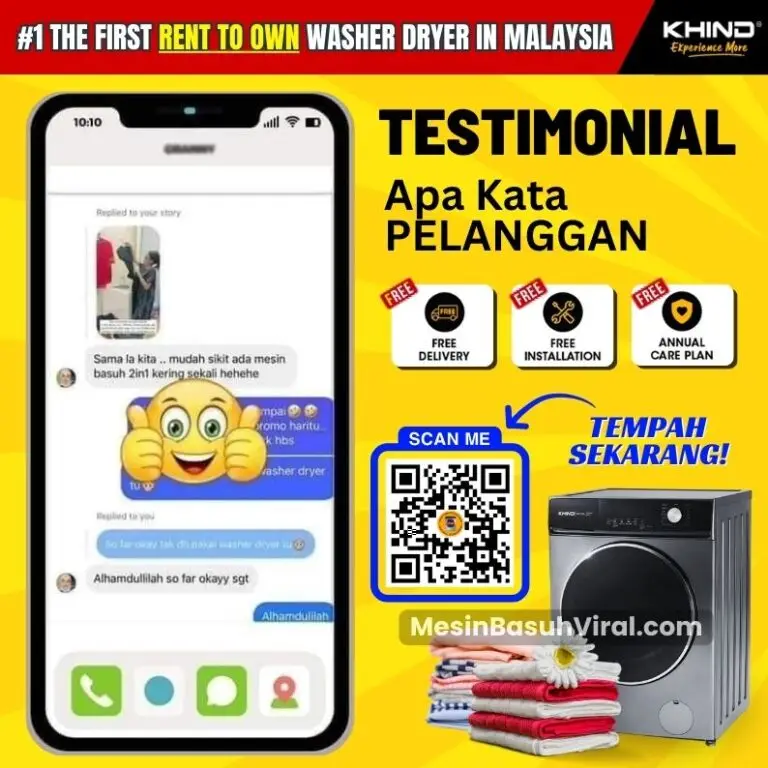 Testimonial Khind Washer Dryer 2 in 1