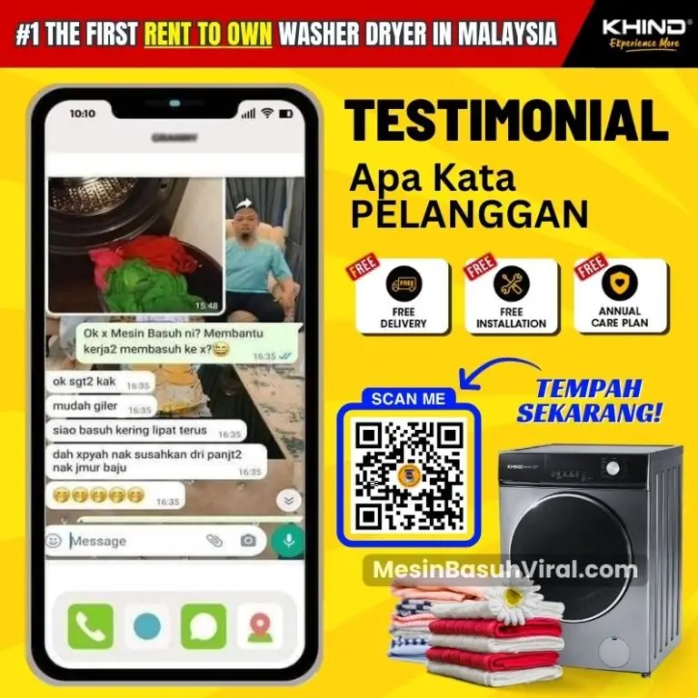 Testimonial Khind Washer Dryer 2 in 1