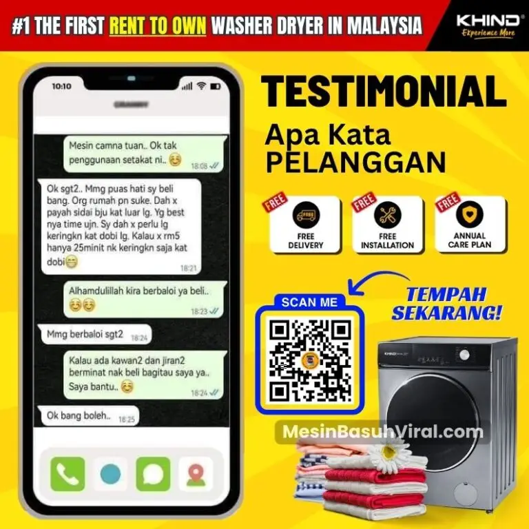 Testimonial Khind Washer Dryer 2 in 1