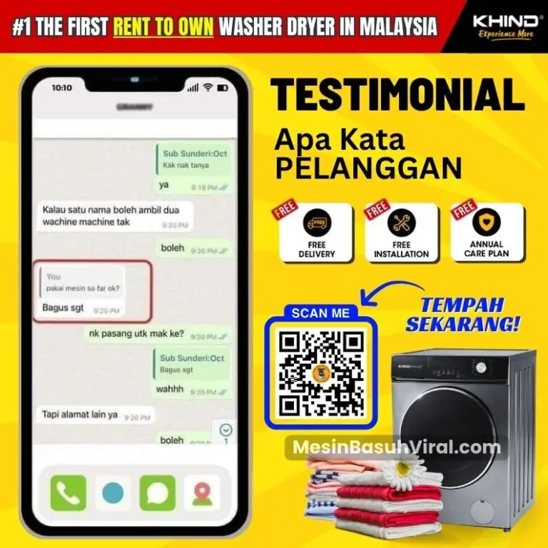 Testimonial Khind Washer Dryer 2 in 1