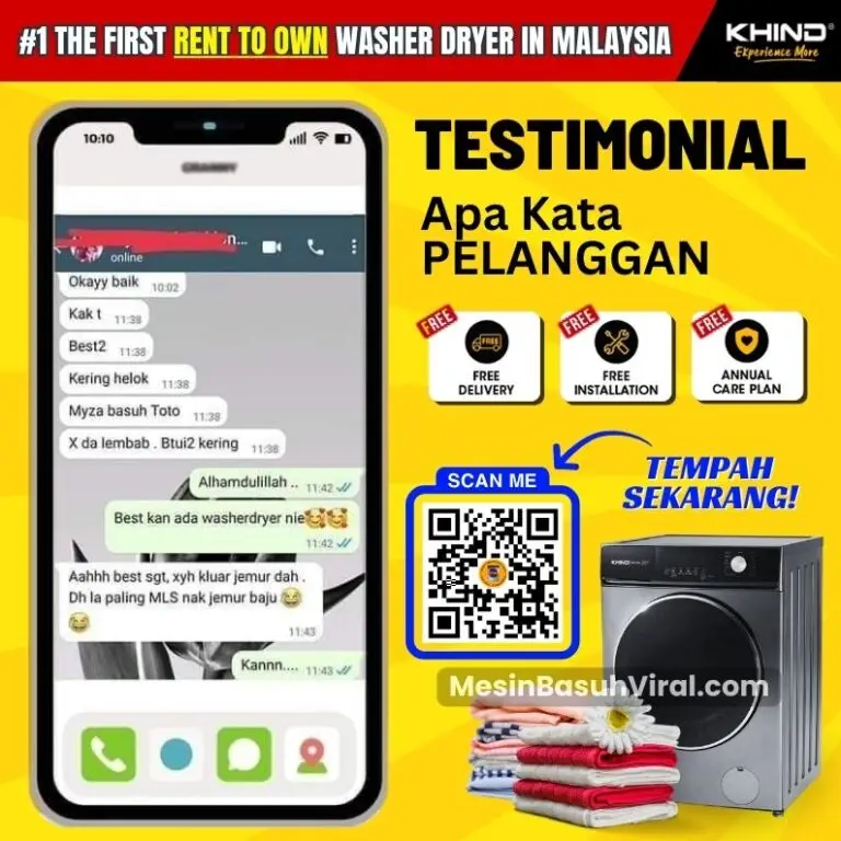 Testimonial Khind Washer Dryer 2 in 1