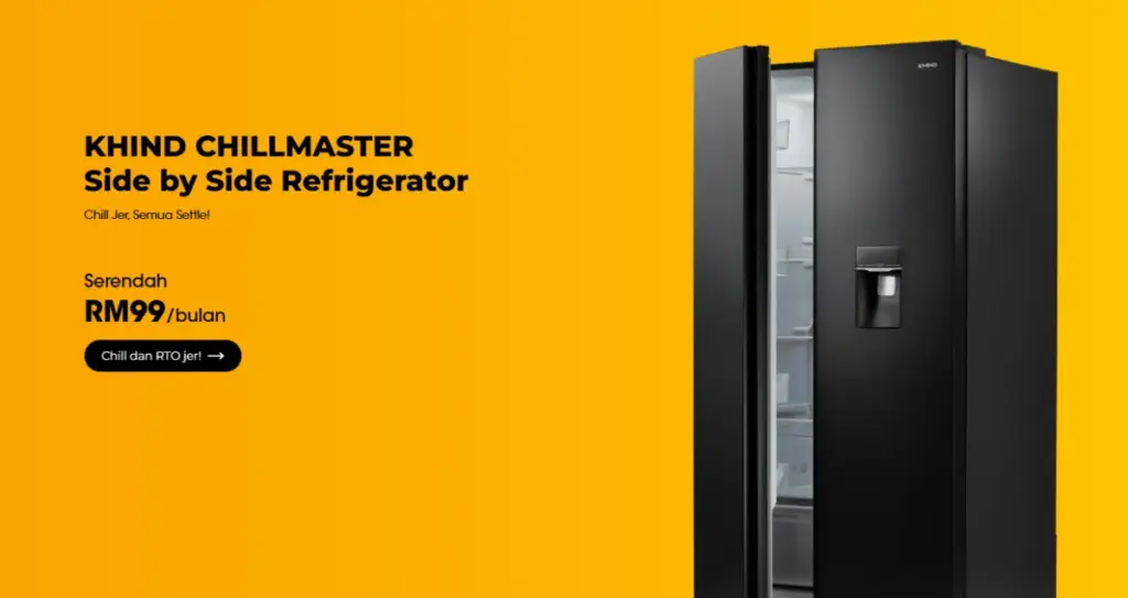 Peti Sejuk Khind ChillMaster Side by Side Refrigerator