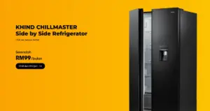 Peti Sejuk Khind ChillMaster Side by Side Refrigerator